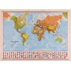 Pasaulio politinis žemėlapis 53×68cm, 1:60 mln, laminuotas, su metaliniais laikikliais