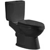Unitazas Gotland Irida horizontalus 3/6l, sėdynė PP Soft Close, juodas