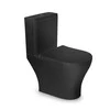 Unitazas Vento Harstad Rimless, išleidimo anga apačioje, 6/3l su Duroplast Soft Close dangteliu juodas