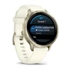 Išmanusis laikrodis Garmin Venu® 4 - 41 mm | spalva: pilkšvos aukso spalvos su kreminės spalvos silikoniniu dirželiu (010-03013-00)