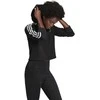 Adidas Džemperis Moterims W 3s Ft Crop Hoodie Juodas GM5582