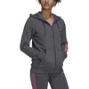 Adidas Džemperis Moterims W Lin Ft Fz Hoodie Pilkas H07750
