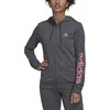 Adidas Džemperis Moterims W Lin Ft Fz Hoodie Pilkas H07750