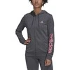 Adidas Džemperis Moterims W Lin Ft Fz Hoodie Pilkas H07750