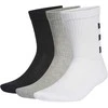 Adidas Kojinės 3s Hc Crew 3Pp Juodas Baltas Pilkas GE6167