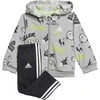 Adidas Sportinis Kostiumas Vaikams I Grap Fz Hd Ft1 Pilkas Juodas GE0015