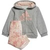 Adidas Sportinis Kostiumas Vaikams I Logo Fz Hd Fl Pilkas Heather / Haze Coral
