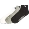 Converse Kojinės 3Pp Converse Star Chevron Balck Baltas Gray E746A