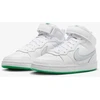 Nike Avalynė Paaugliams Court Borough Mid 2 Baltas Pilkas Žalias CD7782 115