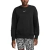Nike Džemperis Moterims W Nsw Phnx Fleece Os Crew Juodas DQ5733 010
