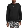Nike Džemperis Moterims W Nsw Phnx Fleece Os Crew Juodas DQ5733 010