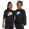 Nike Džemperis Paaugliams K Nsw Club Flc Crew Ls Hbr Juodas FD2992 010