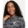 Nike Džemperis Paaugliams K Nsw Club Ft Hdy Aop Pilkas FN8741 084