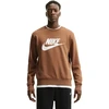 Nike Džemperis Vyrams M Nk Club Bb Gfx Crew Fl Brown FN3890 270