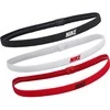 Nike Galvos Juosta Elastic Headbands 2.0 3P Baltas Juodas Raudona N1004529 083