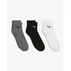 Nike Kojinės U Nk Ed Ltwt Ankle 3P 132 Baltas Juodas Pilkas SX7677 964