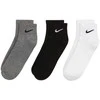 Nike Kojinės U NK Everyday Cush Ankle 3PR Juodas Baltas Pilkas