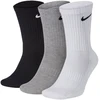 Nike Kojinės U NK Everyday Ltwt Crew 3PR Baltas Pilkas Juodas SX7676 964