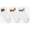 Nike Kojinės Unisex U Nk Ed Pls Ankle 3P Sport 144 Baltas HJ9378 901