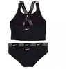Nike Maudymosi Kostiumėlis Mergaitėms Nk G Logo Tape Crossback Juodas NESSE728 001