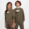 Nike Sportinis Kostiumas Pauugliams K Nsw Tracksuit Poly Crew Hbr Olive FD3090 222