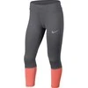 Nike Tamprės Paaugliams G NK Pwr Tght Crop Pilkas Oranžinis 890208 036