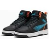 Puma Avalynė Paaugliams Rebound V6 Mid Techie Bud Juodas Mėlyna Oranžinis 397945 02