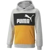 Puma Džemperis Paaugliams Ess Block Hoodie Juodas Pilkas Geltona 849081 04