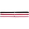 Puma Galvos Juosta AT Sportbands Womens (3pcs) Juodas Rožinė 053491 23
