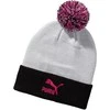 Puma Kepurė Pom Pom Beanie Baltas Juodas