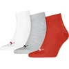 Puma Kojinės Unisex Quarter Baltas Pilkas Raudona 938589 23