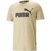 Puma Medvilniniai Marškinėliai Vyrams Ess Logo Tee Kreminis 586667 85