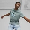 Puma Medvilniniai Marškinėliai Vyrams Graphics Wave Tee Žalias 674483 84