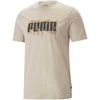 Puma Medvilniniai Marškinėliai Vyrams Graphics Wording Kreminis 674475 88