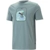 Puma Medvilniniai Marškinėliai Vyrams Graphics Wave Tee Žalias 674483 84