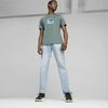 Puma Medvilniniai Marškinėliai Vyrams Graphics Wave Tee Žalias 674483 84