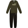 Puma Sportinis Kostiumas Paaugliams Ess No.1 Logo Crew Sweat Fl Žalias Juodas 689721 70