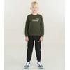 Puma Sportinis Kostiumas Paaugliams Ess No.1 Logo Crew Sweat Fl Žalias Juodas 689721 70