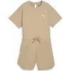 Puma Vientisas Sportinis Kostiumėlis Moterims Her Short Jumpsuit Kreminis 677891 83