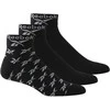 Reebok Kojinės Cl Fo Ankle Sock 3P Juodas GG6675