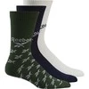 Reebok Kojinės Cl Fo Crew Sock 3P Žalias Mėlyna Baltas GD1034