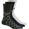 Reebok Kojinės Cl Fo Crew Sock 3P Žalias Mėlyna Baltas GD1034