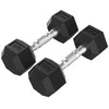 None Hanteliai TUNTURI Platinum Hex Rubber Dumbbell, 1-50kg (Svoris: 2 x 5kg)
