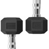 Hanteliai TUNTURI Platinum Hex Rubber Dumbbell, 1-50kg (Svoris: 2 x 2kg)