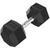 None Hanteliai TUNTURI Platinum Hex Rubber Dumbbell, 1-50kg (Svoris: 1 x 20 kg)