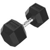 None Hanteliai TUNTURI Platinum Hex Rubber Dumbbell, 1-50kg (Svoris: 1 x 27,5kg)