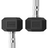 Hanteliai TUNTURI Platinum Hex Rubber Dumbbell, 1-50kg (Svoris: 2 x 3kg)