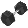 None Hanteliai TUNTURI Platinum Hex Rubber Dumbbell, 1-50kg (Svoris: 1 x 30 kg)