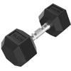 None Hanteliai TUNTURI Platinum Hex Rubber Dumbbell, 1-50kg (Svoris: 1 x 12,5kg)
