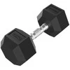 None Hanteliai TUNTURI Platinum Hex Rubber Dumbbell, 1-50kg (Svoris: 1 x 15 kg)